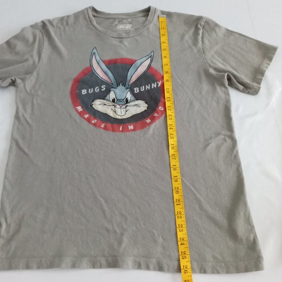 Looney Tunes X Zara Bugs Bunny "Bunnies with Attitude" awesome slate Tee Size M - Picture 4 of 8